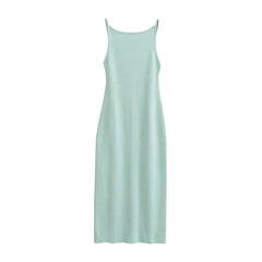 Minimalist Spaghetti Strap Knit Midi Dress
