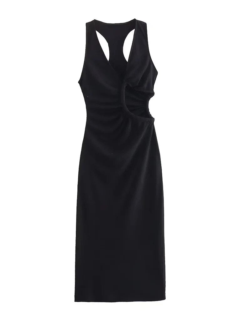 Modern Sculpted Cutout Tank Dress