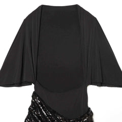 Sequined Waist Drape Maxi Dress