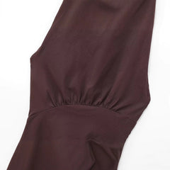 Asymmetric Ruched Sleeveless Blouse