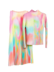 Dreamy Gradient Top and Skirt Set