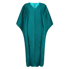 Elegant Batwing Sleeve Pleated Maxi Dress