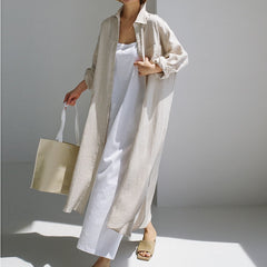 Minimalist Cotton Shirt Dress with Pocket