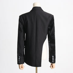 Irregular Suit Jacket Waist Cinched Suit Jacket