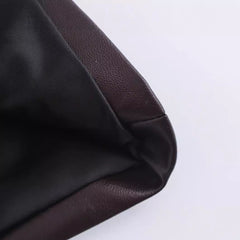 Faux Leather Oversized Jacket and Mini Skirt Set