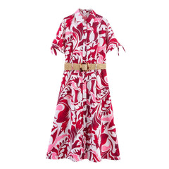 Chic Belted Floral Maxi Dress