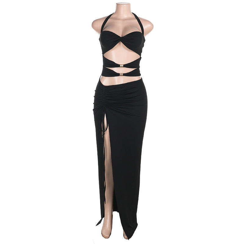 Halter Neck Cut - Out Gown