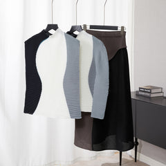 Minimalist Sculpted Colorblock Knit Set