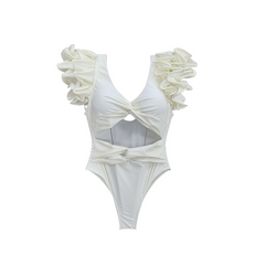 Romantic Ruffle Cut-out Swimsuit