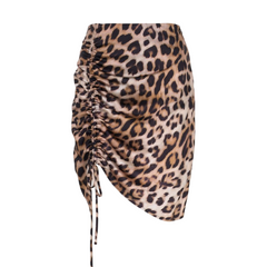 Drawstring Asymmetric Skirt