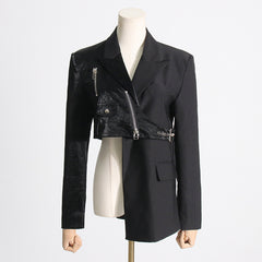 Irregular Suit Jacket Waist Cinched Suit Jacket
