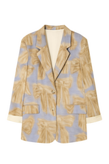 Artistic Watercolor Effect Oversized Blazer