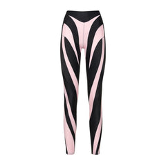 Twisted Stripe Contrast Sport Leggings