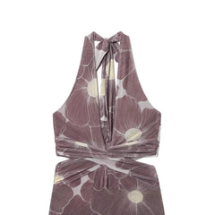 Floral Cut - Out Maxi Dress