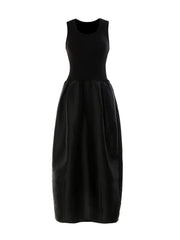 Minimalist Structured Satin Tank Dress