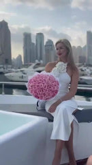 Elegant One Shoulder Gown with 3D Flower Details