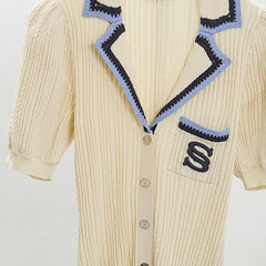 Modern Button Front Knit Dress