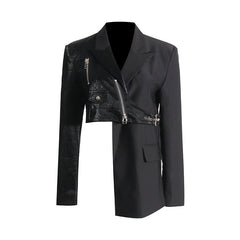 Irregular Suit Jacket Waist Cinched Suit Jacket