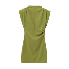 Olive Green Sleeveless Dress
