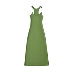 Designer Minimalist Ribbed Long Dress