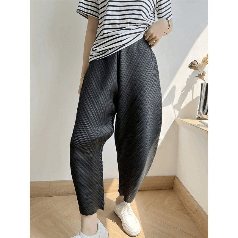 Minimalist Sculptural Pleated Pants