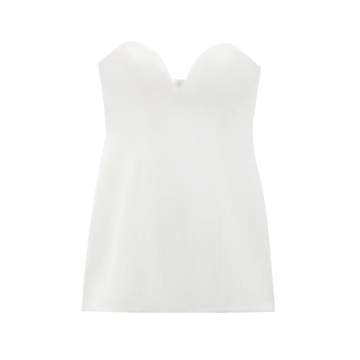 White Strapless Mini Dress