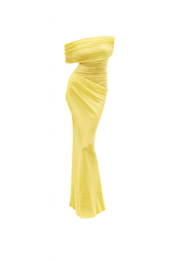 Yellow Off - Shoulder Maxi Dress