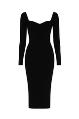 Elegant Minimalist Ribbed Knit Bodycon Dress