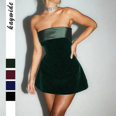 Black Strapless Mini Dress