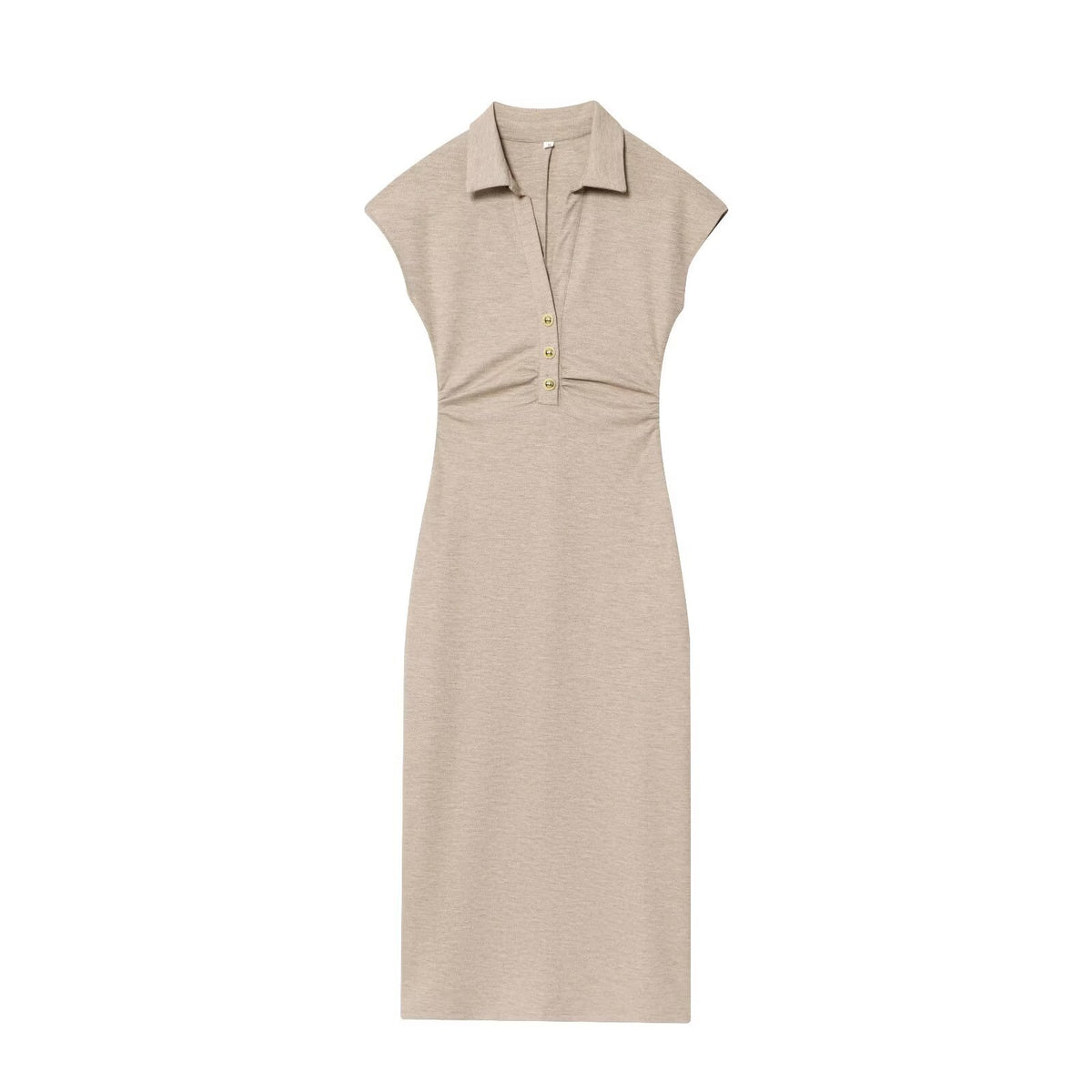 Casual Polo Collar Shirt Dress