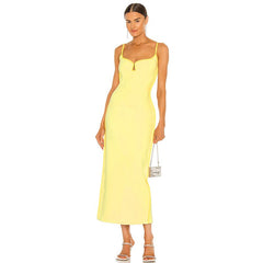 Ekegant Spaghetti Strap Split Dress