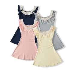 Pink Lace - Collar Mini Dress