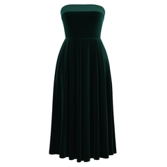 Vintage Velvet Strapless Dress