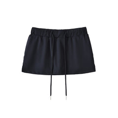 Pink Drawstring Mini Skirt