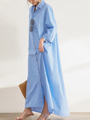 Minimalist Draped Oversized Cotton Dress