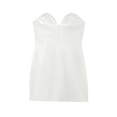 White Strapless Mini Dress