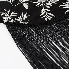 One - Shoulder Floral Fringe Dress