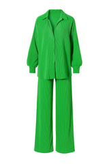 Vibrant Bold Relaxed Pleated Set
