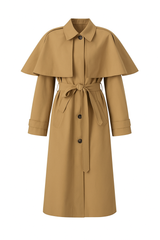 Fall Winter Cape-Sleeved Long Trench Coat