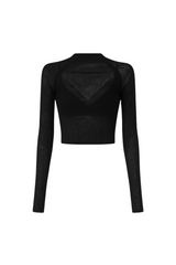 Minimalist Modern Black Sheer Fit Top