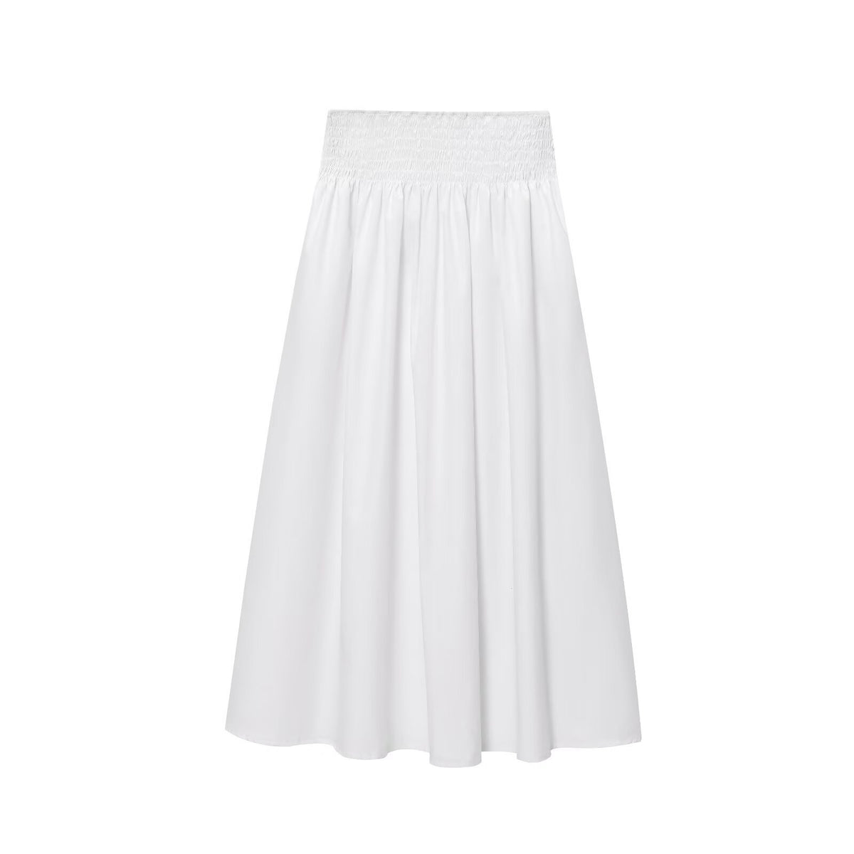 Chic White Flowy Skirt
