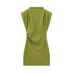 Olive Green Sleeveless Dress