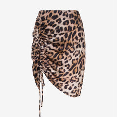 Drawstring Asymmetric Skirt