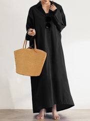 Minimalist Draped Oversized Cotton Dress