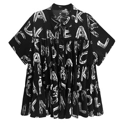 Stylish Graffiti Letter Print Shirt