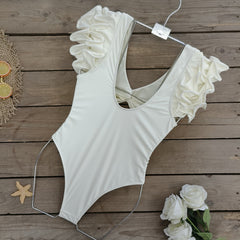 Romantic Ruffle Cut-out Swimsuit