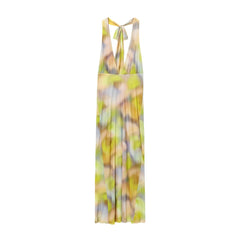 Gradient Print Halter Maxi Dress