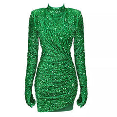 Green Sequin Fashionable Party Dress