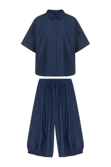 Minimalist Relaxed Lantern Pants Set