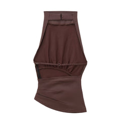 Asymmetric Ruched Sleeveless Blouse